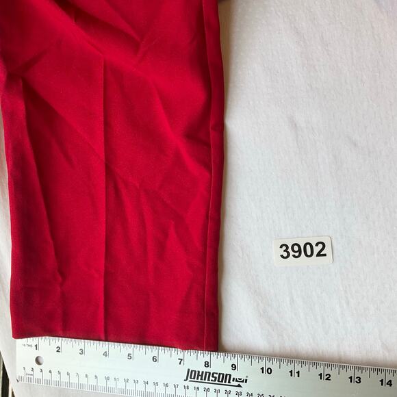 Worthington Women Formal Pants size 18 US High Rise Modern Fit Slim Leg Red - Picture 7 of 11